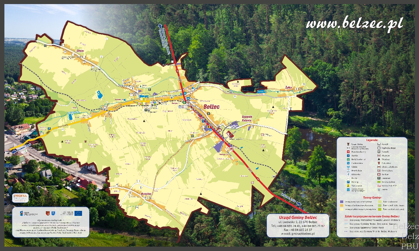 6.Bełżec - plan Gminy sam kontur mapy